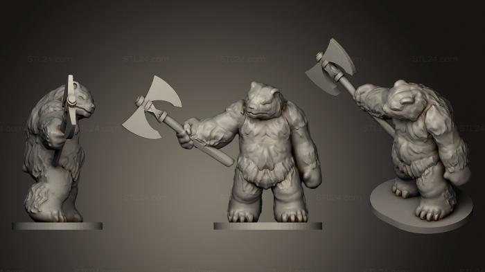 Игрушки (Медведь-воин 2, TOYS_0091) 3D модель для ЧПУ станка